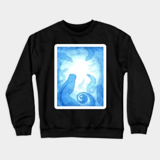The Mermaid Ferrets - White Outlined Version Crewneck Sweatshirt